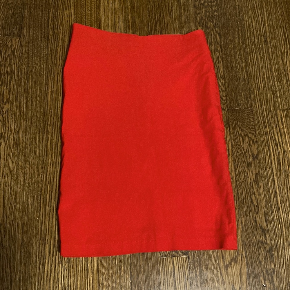 Sexy high waisted made in France red pencil skirt